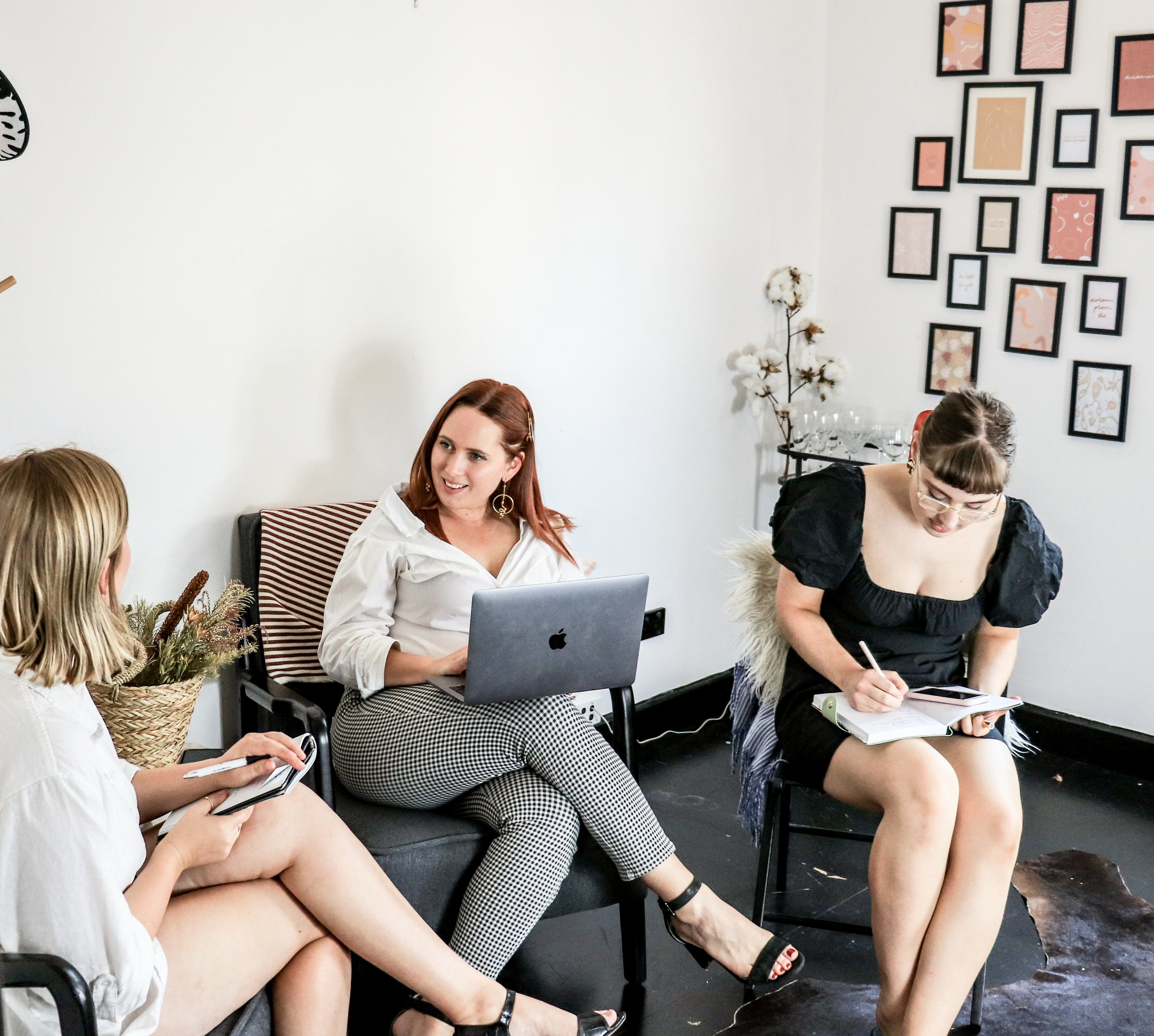Advisers reviewing candidate files together